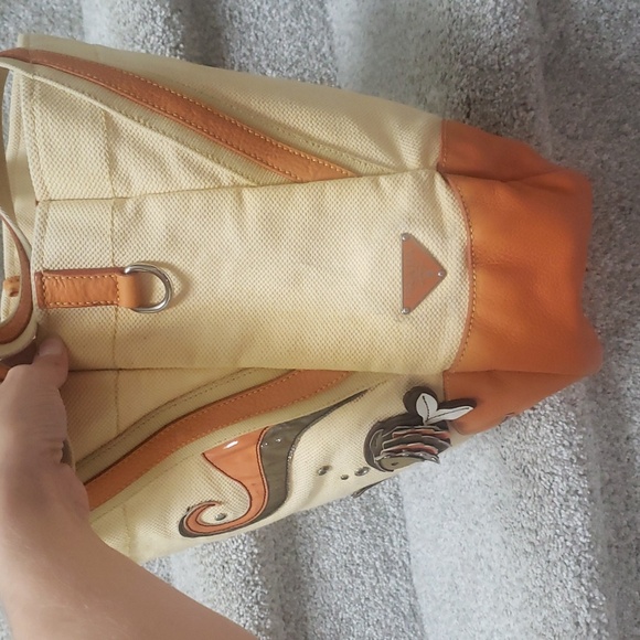 PRADA ULTRA RARE Vitello Daino Ocean Tote Grezzo Orange Authentic - Picture 3 of 12
